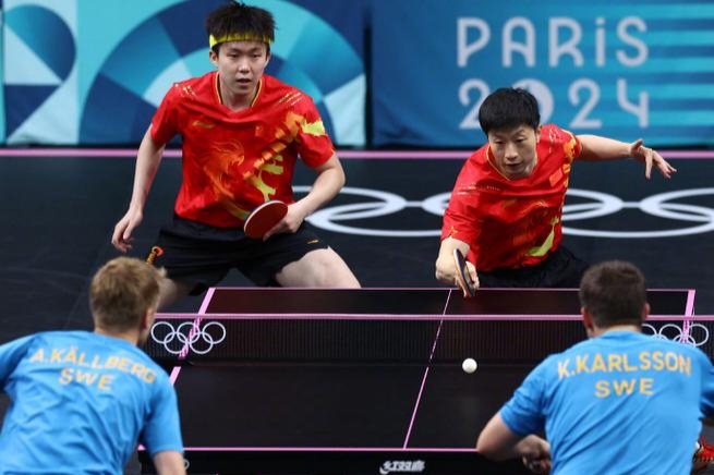 包含法国乒乓球队翻盘瑞典乒乓球队，马龙爆发神勇的词条